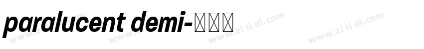 paralucent demi字体转换 paralucent demi字体转换
